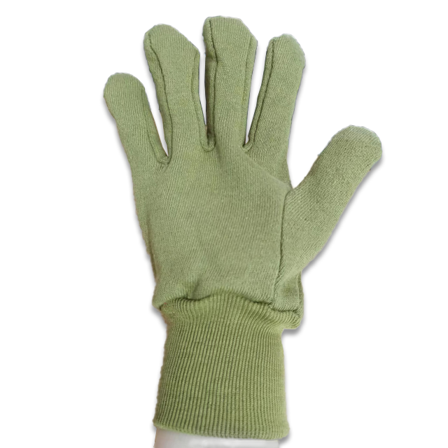 Custom Design Labor Reusable Pure Cotton Knitted Safety Work Gloves for Working