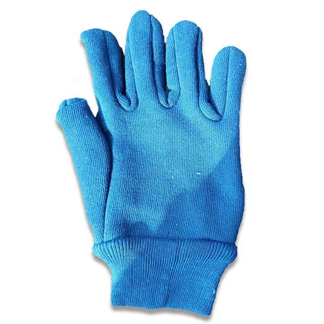 Comfortable safety cotton knitted gloves working garden glove for construction