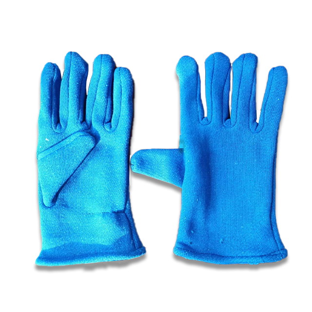 Men Women Cotton Knit Working Gloves For Construction Gardening
