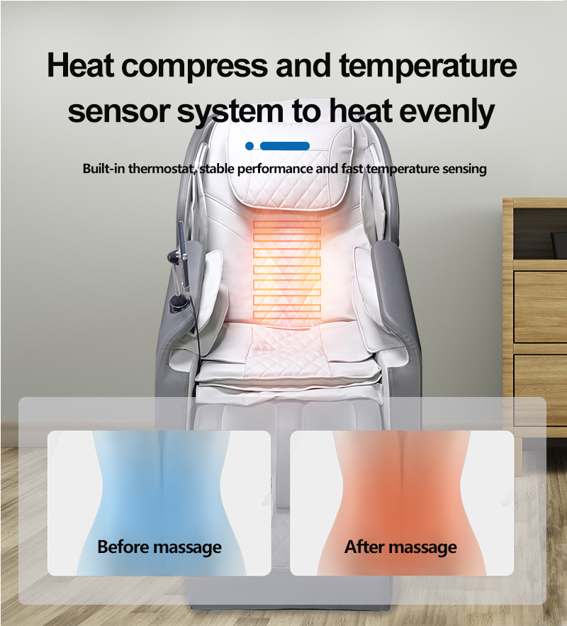 3D Whole Body AI Voice Control Massage Chair 7 heat compress