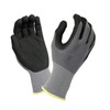 15 Gauge Grey Nylon and Spandex Liner Microfoam Nitrile and Waterbased PU Palm Coated Safety Work Gloves