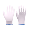 13 Gauge Polyester Shell PU Palm Coated White Hand Work Gloves
