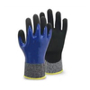 Glass Cutting HPPE and Glass Fiber Safety Work Gloves with Nitrile Coating