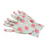 Full Flower Printing 13 gauge Polyester Shell Pu Coated Safety Work Gloves