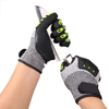 13 Gauge TPR Anti Cut HPPE Sandy Nitrile Coated Work Hand Gloves with Velcro Cuff and Padded Palm
