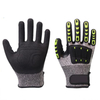 13 Gauge TPR Anti Cut HPPE Sandy Nitrile Coated Work Hand Gloves with Velcro Cuff and Padded Palm