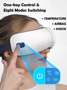 Upgraded Graphene Heating Eye Care Mask Massager Multi Frequency Kneading Eye Massager With BlueToothing Music Player