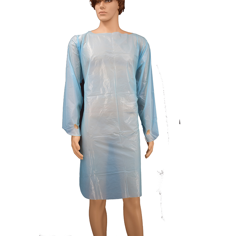 Disposable Coverall gown for food industry hygienic CPE isolation Gown with sleeve