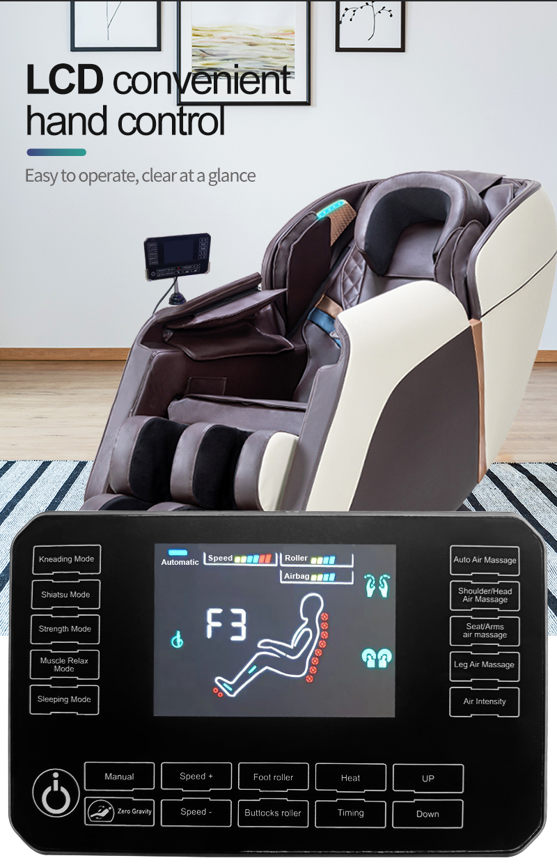 8D Simulation Human Massage Airbag Wrapped Heating Massage Chair